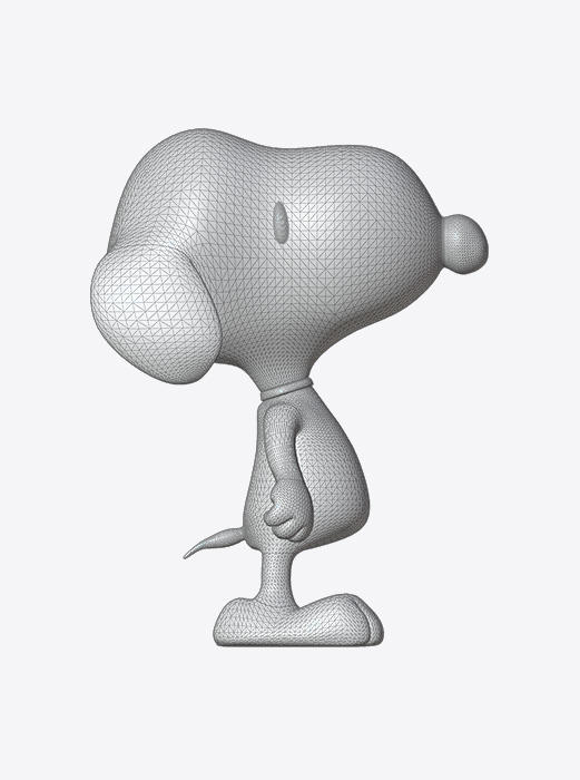 snoopy 3D wireframe insignia multimedia