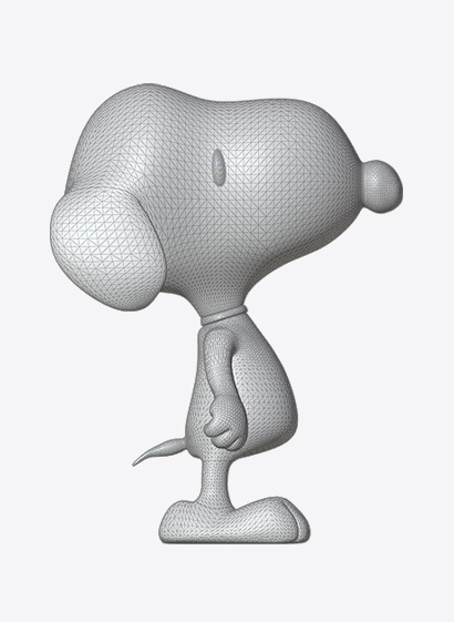 snoopy 3D wireframe insignia multimedia